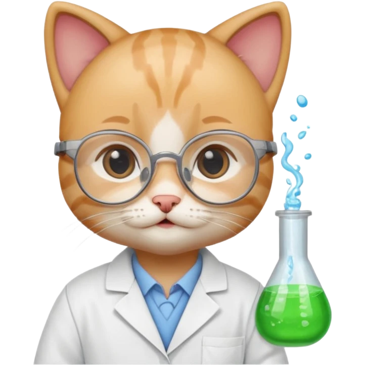 baby cat scientist emoji