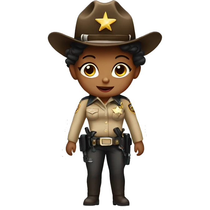 Baby girl dressed as a sheriff on a helicopter  emoji