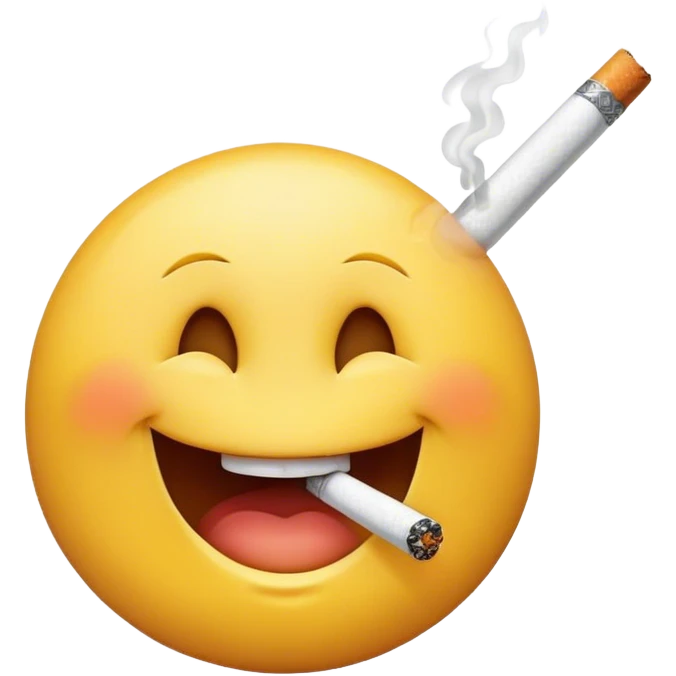 smiley smoking ciggarete emoji
