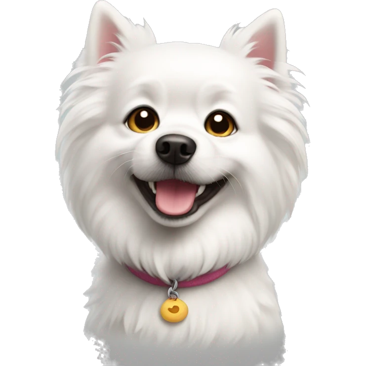White dog Spitz emoji