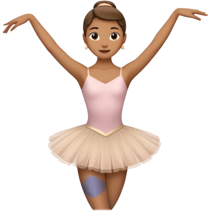 Ballet Dancer, emoji style, with clean lines, no face on objects, white background emoji