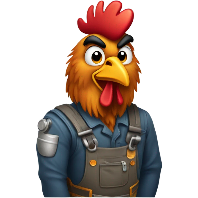 Strong mechanic Rooster emoji