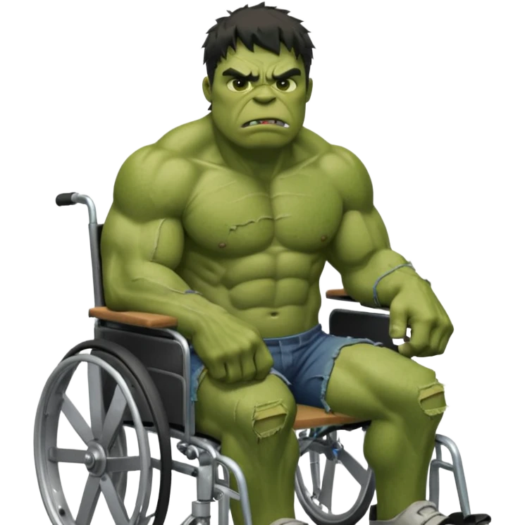 hulk   on wheelchair  emoji