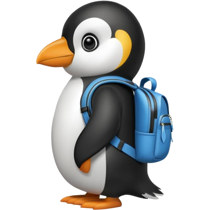 penguin with backpack emoji