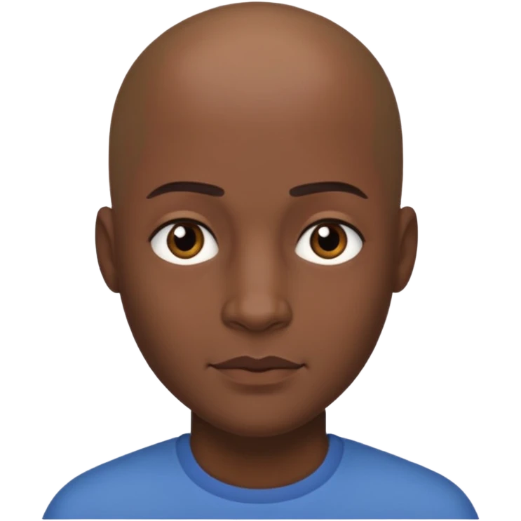 CJ From the game GTA SAN ANDRES Bald, straight jaw and slightly thick eyebrows emoji