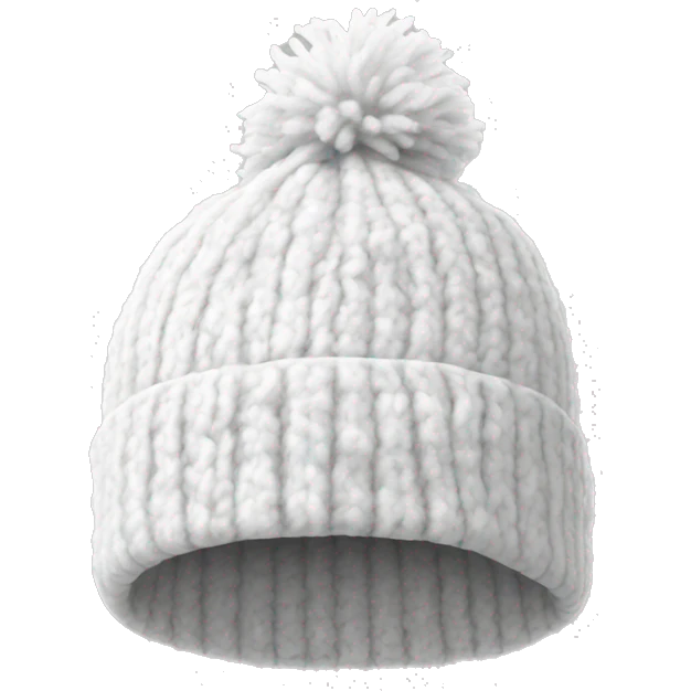 white winter beanie no person emoji