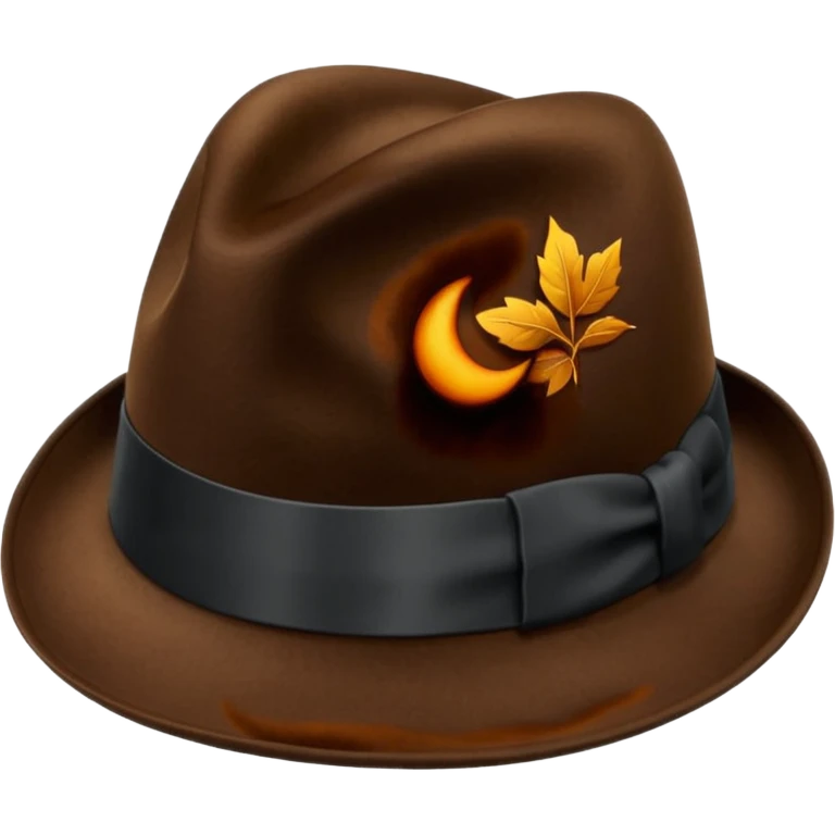 fedora, isolated, transparent background emoji