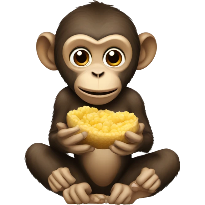 Monkey eating emoji