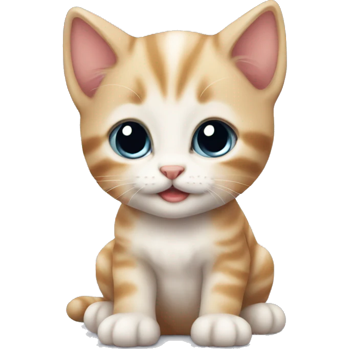 Baby cute kitten emoji