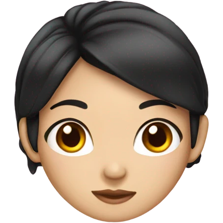 Chinese girl with black hair emoji