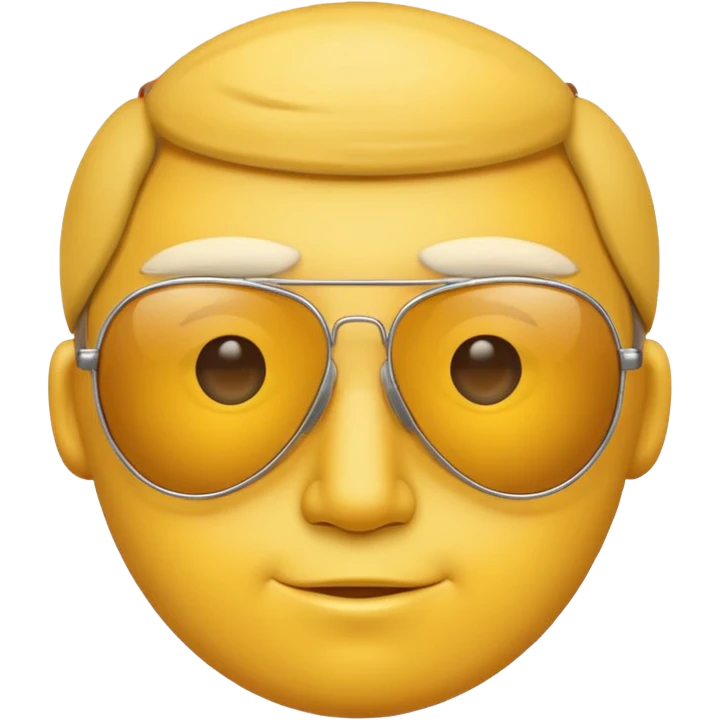 yellow face with classic aviator sunglasses emoji