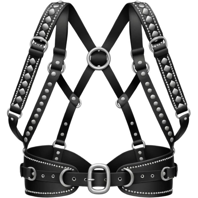 Male BDSM clothing, Chest Harness，excluding the head and the icon, keep it simple. emoji