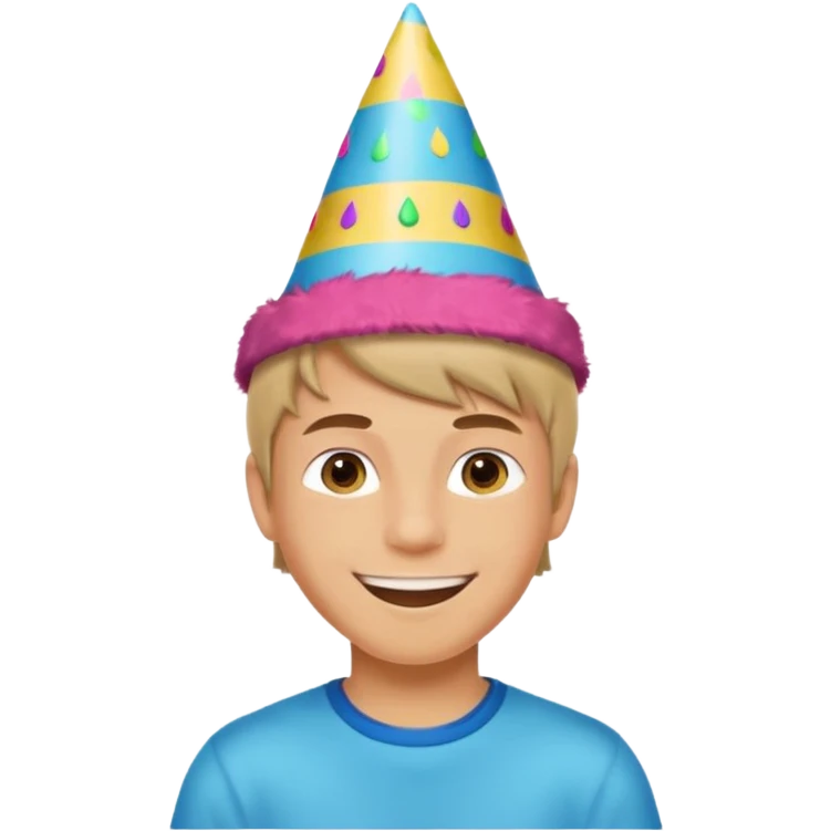 Teen boy celebrating emoji