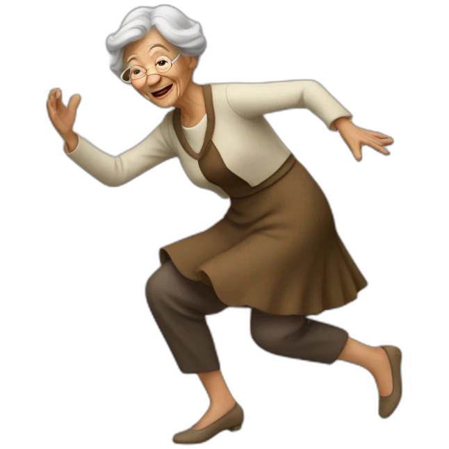 dancing old woman emoji