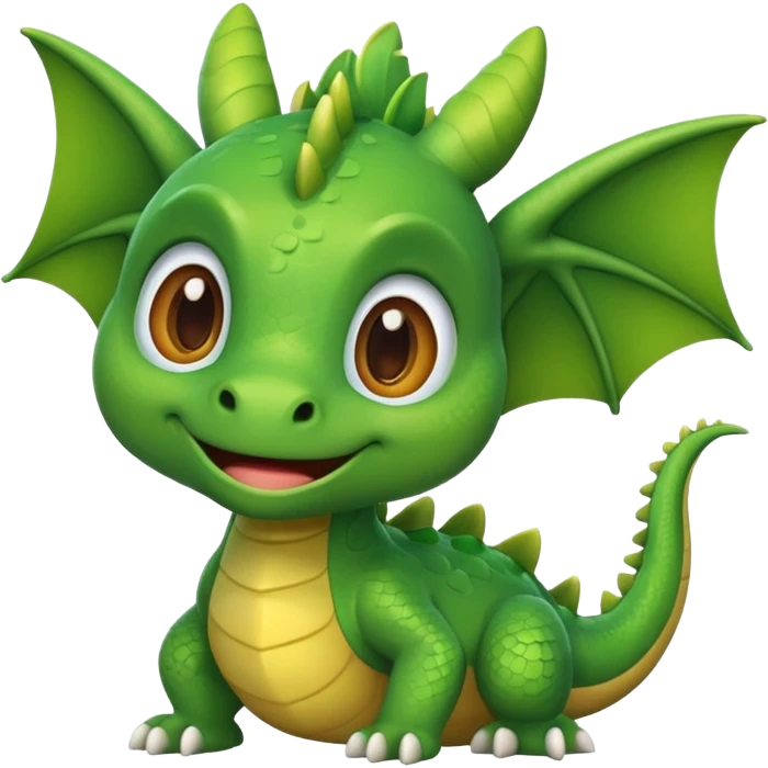cute friendly dragon emoji style emoji