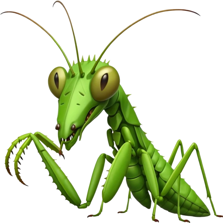 Treacherous praying mantis emoji
