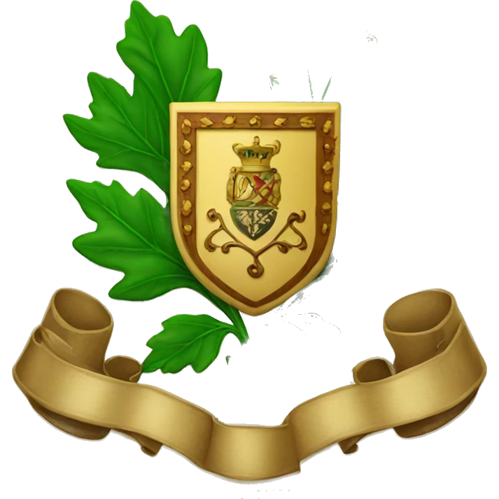 Coat of arms with leaf emoji