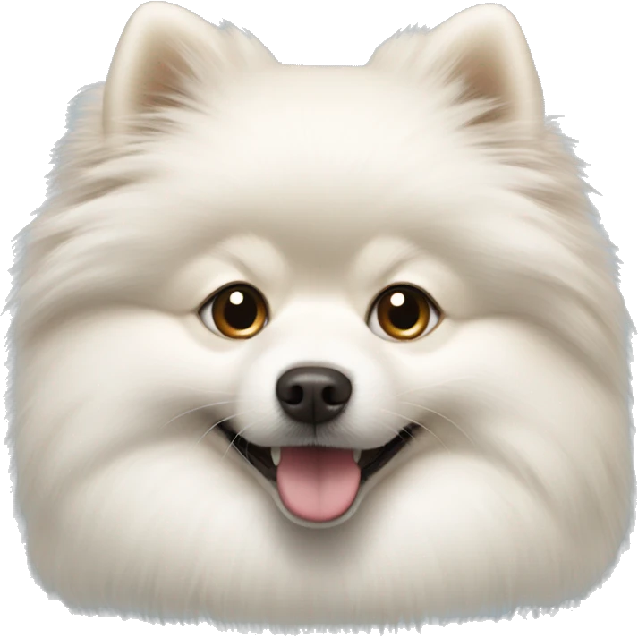 White Pomeranian spitz  emoji
