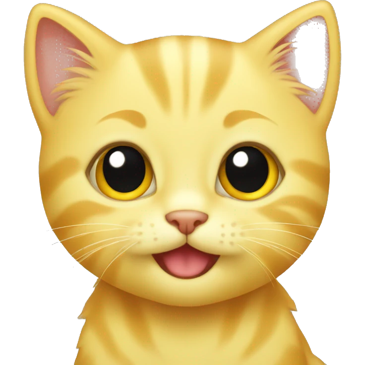 yellow kitten  emoji