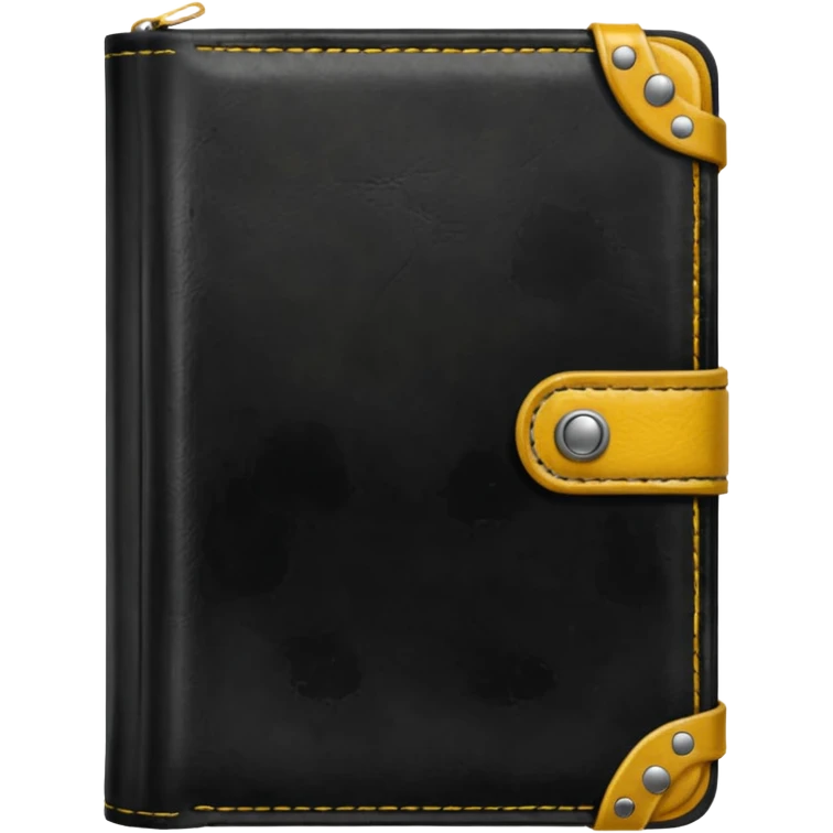 Handbook black and dark yellow emoji