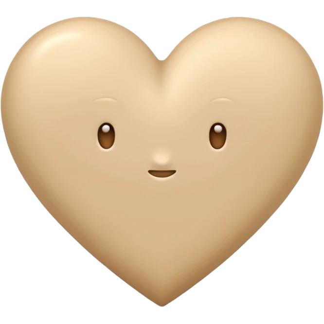 Beige heart emoji