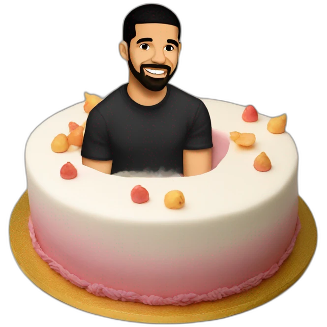 Drake on a cake emoji