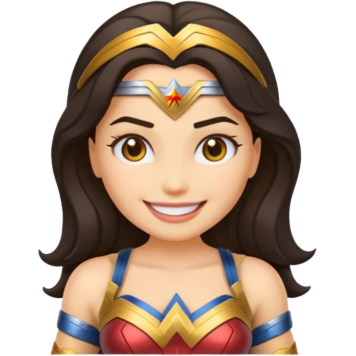 create a yellow emoji of woder woman emoji