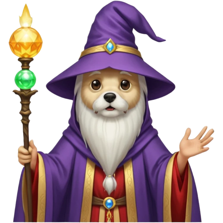 Dog wizard emoji