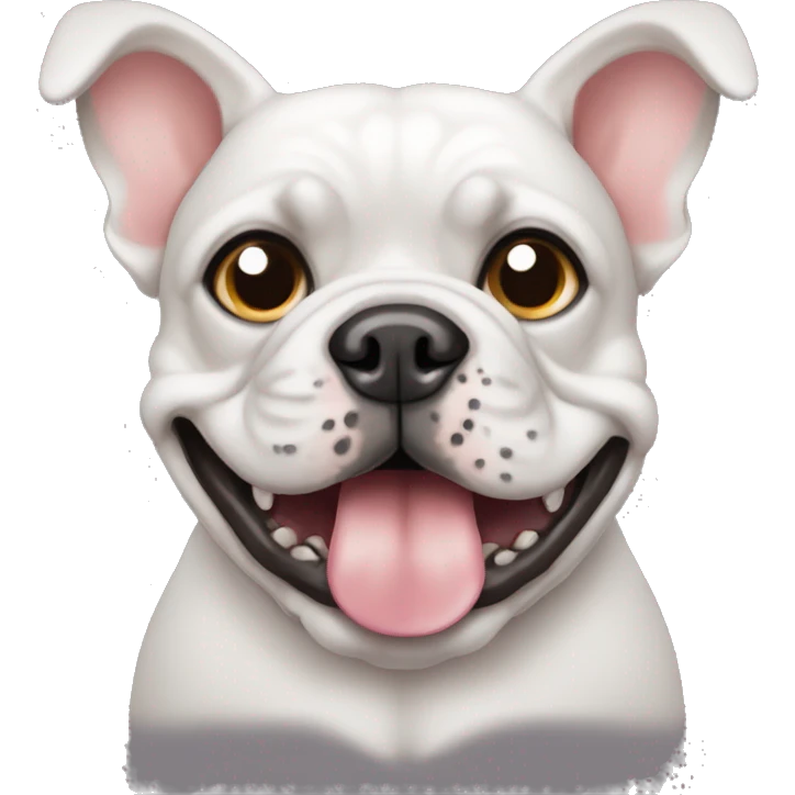 a french buldog who loves technology emoji