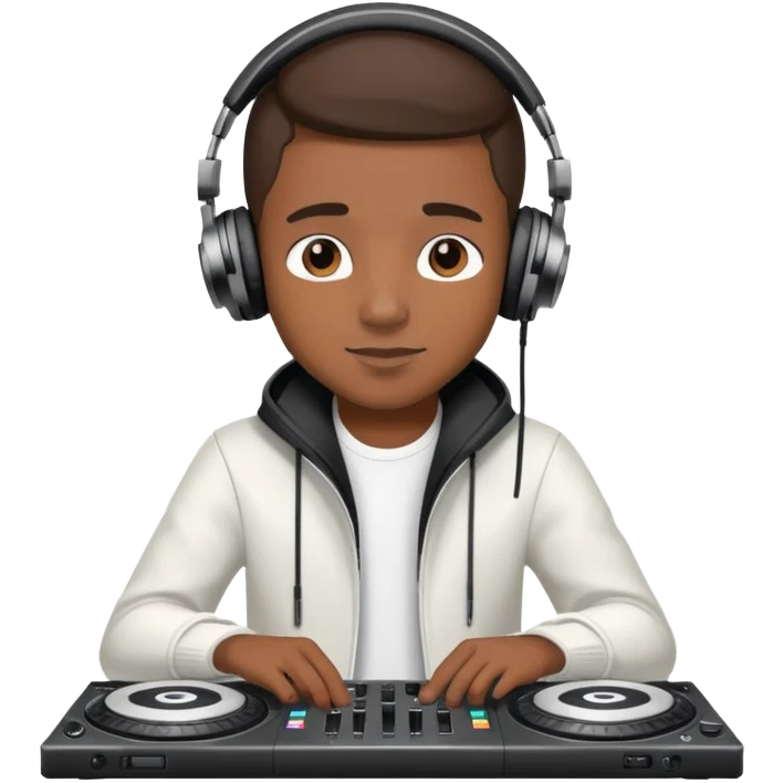 Niño músico DJ en un concierto  emoji
