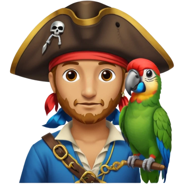 pirate and parrot emoji