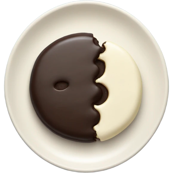 One Black and white cookie equal emoji