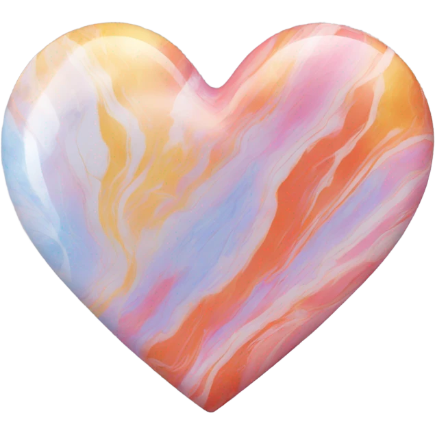 Marble heart colorful emoji