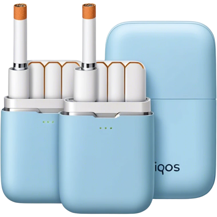 Pack of iqos cigarettes in baby blue emoji
