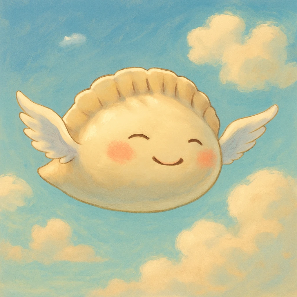flying dumpling emoji