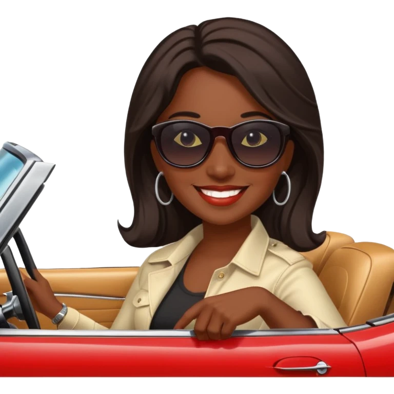 Classic mustang dark women sitting in emoji