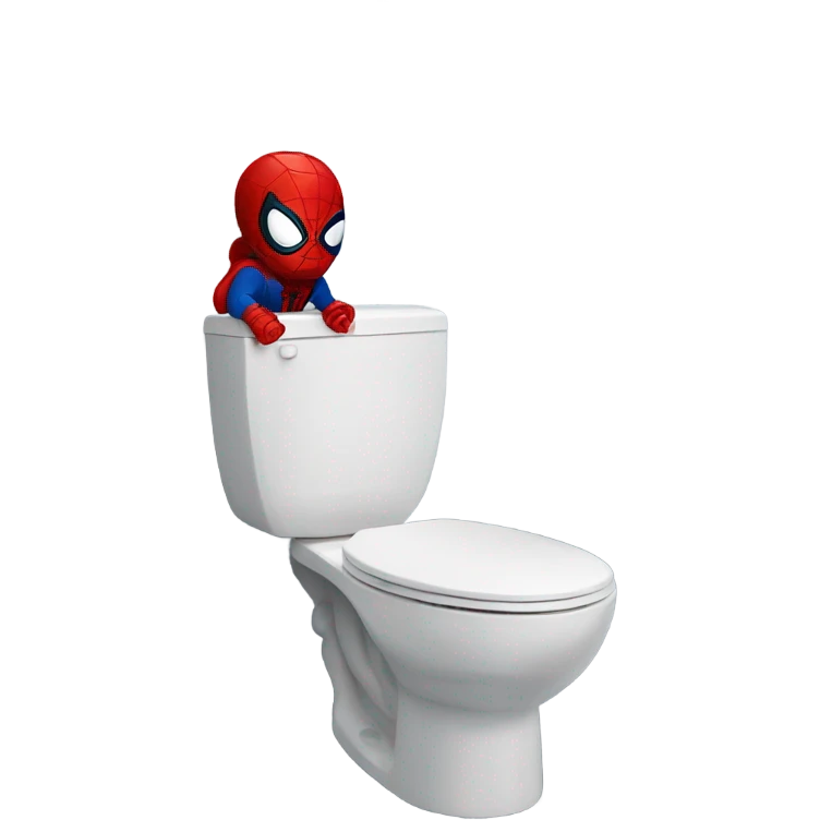 Spider-man in toilet emoji