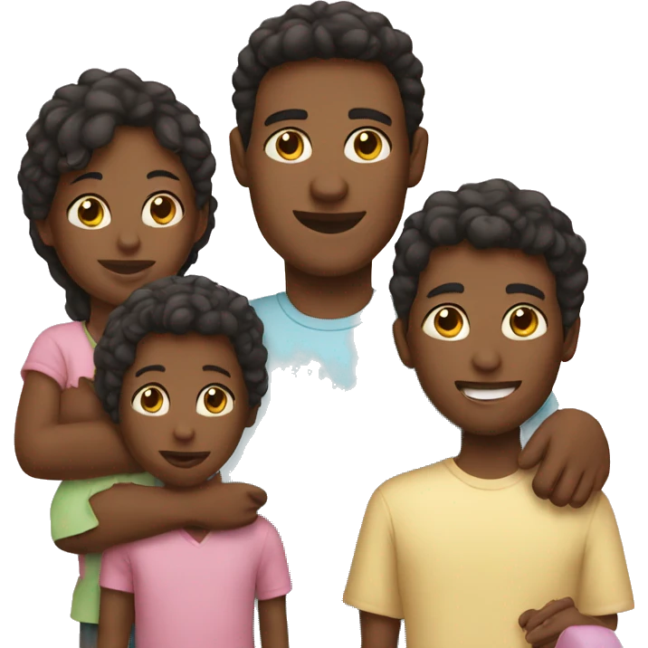 Family with two kids emoji