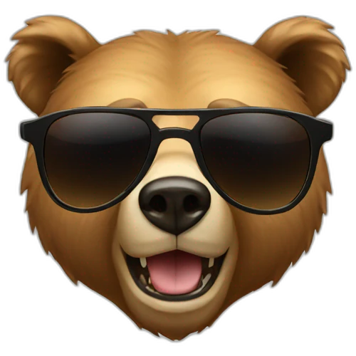 bear sunglasses emoji