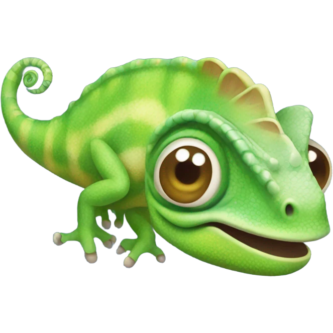 smile chameleon face emoji