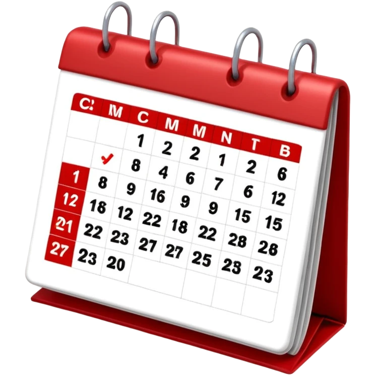 I want to generate a 3d image to show a calendar emoji