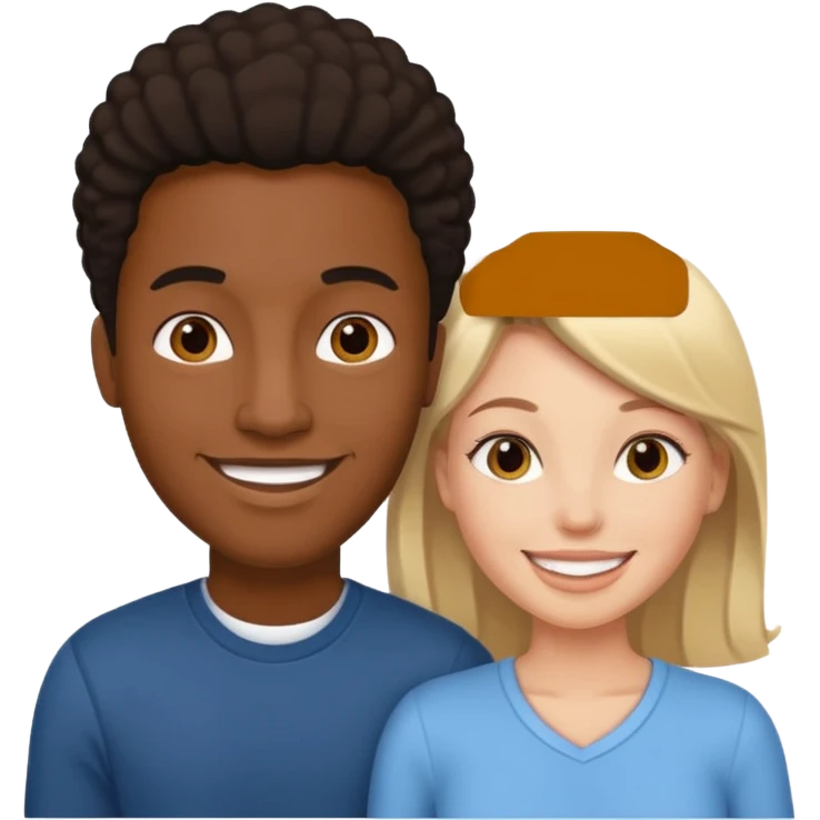 Black guy white girl emoji