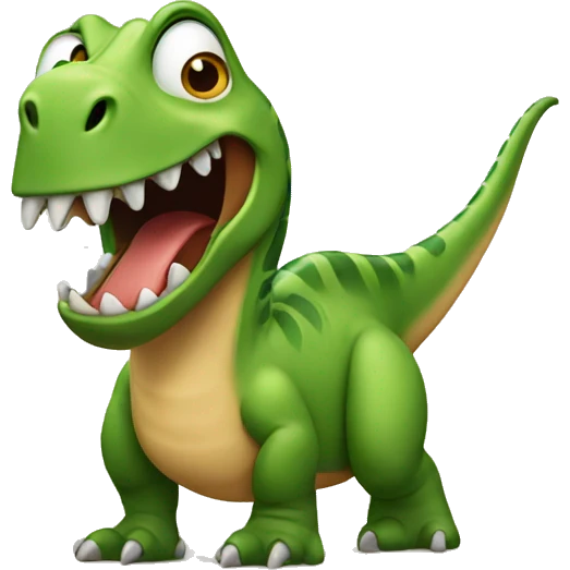 Surprised dinosaur emoji