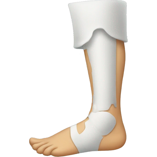 leg in a cast emoji