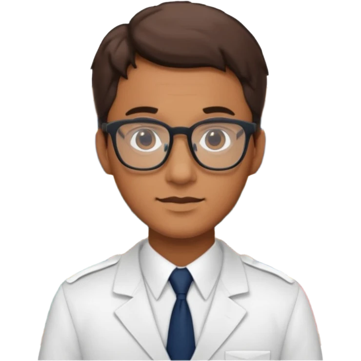 male Librarian in foreign countries with glasses and uniform emoji