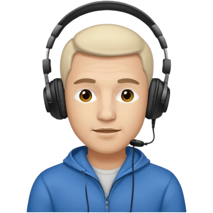 light man with headphones emoji