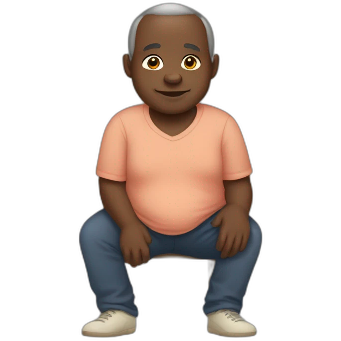 elderly pregnant black male dwarf with down syndrome and autism emoji