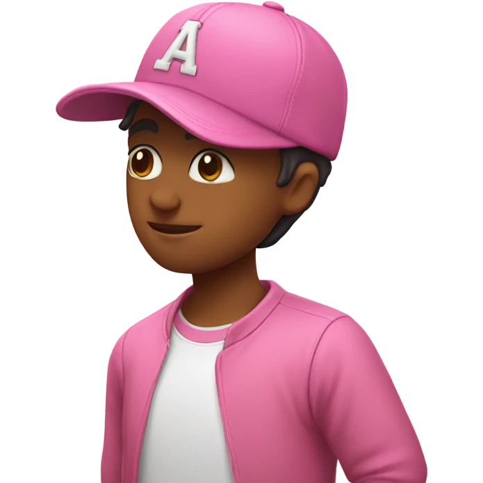 Pink baseball cap  emoji