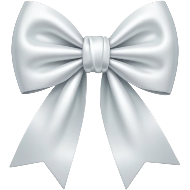 white satin bow emoji