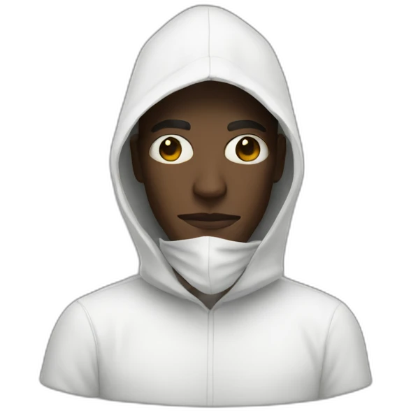 the man behind the white mask emoji